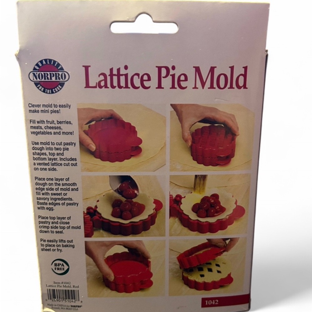Lattice Pie Mold New in Package NORPRO - Picture 2 of 7